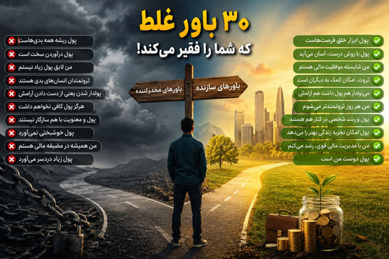 30 باور غلط درباره پول که شما را فقیر نگه می‌دارد