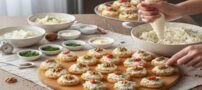 طرز تهیه کاناپه پنیر سفید و گردو (کاناپه مجلسی و ساده)