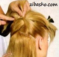 آموزش تصویری یک مدل شینیون زیبا
