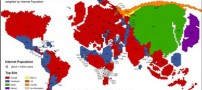 نقشه ی پربازدیدترین سایتهای اینترنتی دنیا