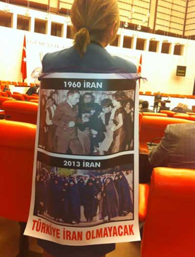 عکس دیدنی نماینده مجلس ترکیه از حجاب زنان ایرانی!
