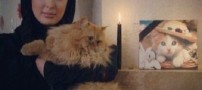نیوشا ضیغمی در مراسم ختم گربه اش! عکس