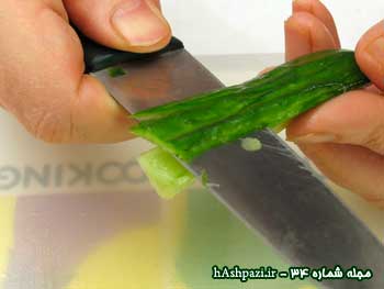 آموزش تصویری تزئین خیار به شکل ملخ