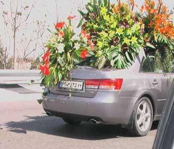 عکس های جالب از خنده دارترین تزیین ماشین عروس