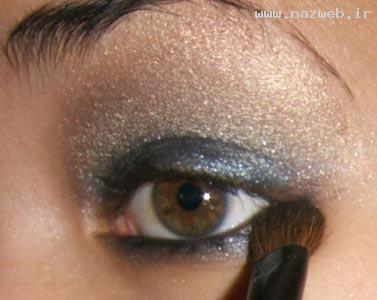 آموزش تصویری آرایش چشم با ادغام سایه ها