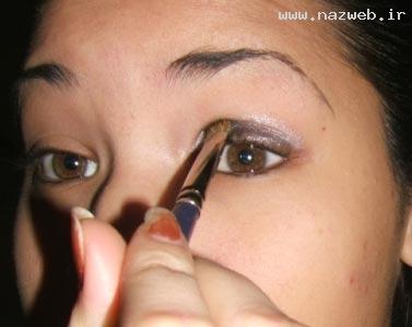 آموزش تصویری آرایش چشم با ادغام سایه ها