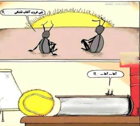 چه غروب قشنگی مگه نه؟ طنز تصویری