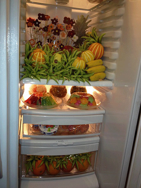 تزئین تو یخچالی برای عروس (تصاویر)