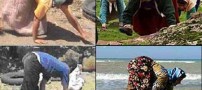 طریقه راه رفتن بسیار عجیب این خانواده!! + عکس