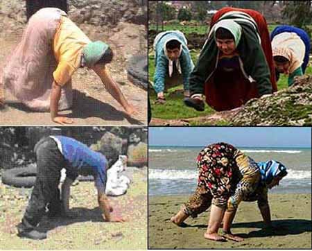 طریقه راه رفتن بسیار عجیب این خانواده!! + عکس