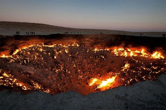 عکس های دیدنی از دروازه ی جهنم در ترکمنستان