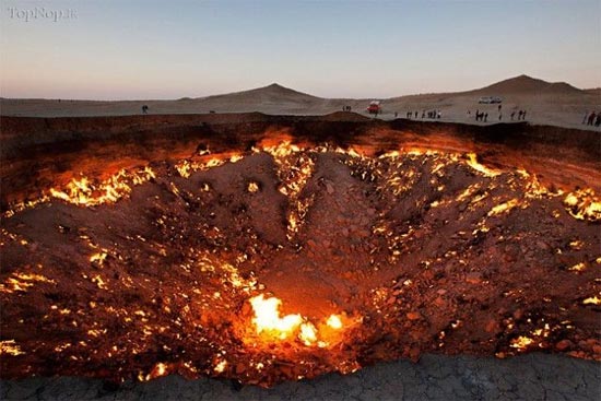 عکس های دیدنی از دروازه ی جهنم در ترکمنستان