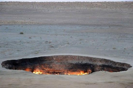 عکس های دیدنی از دروازه ی جهنم در ترکمنستان