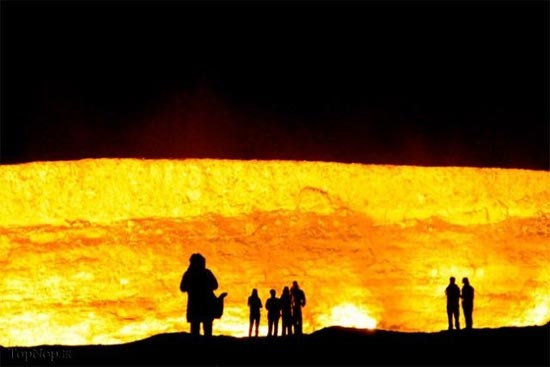 عکس های دیدنی از دروازه ی جهنم در ترکمنستان