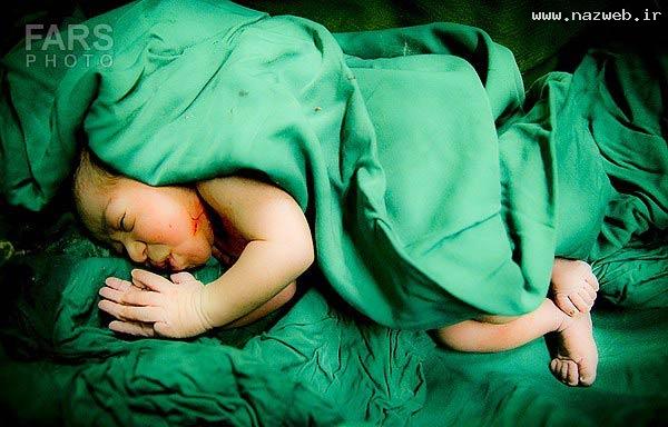 تصاویری کامل از مراحل زایمان یک خانم