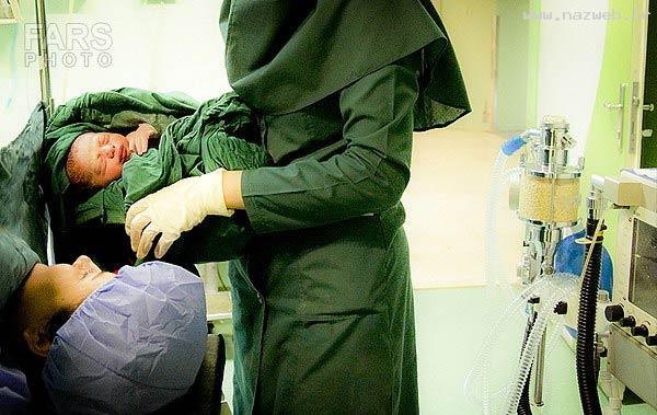 تصاویری کامل از مراحل زایمان یک خانم