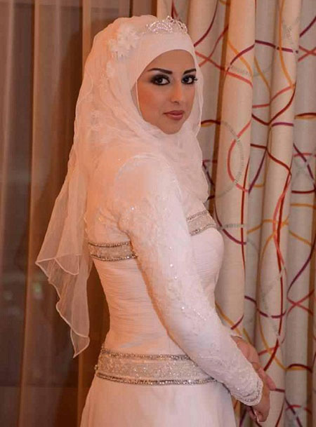 مدل های جدید تور عروس محجبه و باحجاب + میکاپ