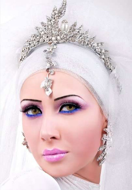 مدل های جدید تور عروس محجبه و باحجاب + میکاپ