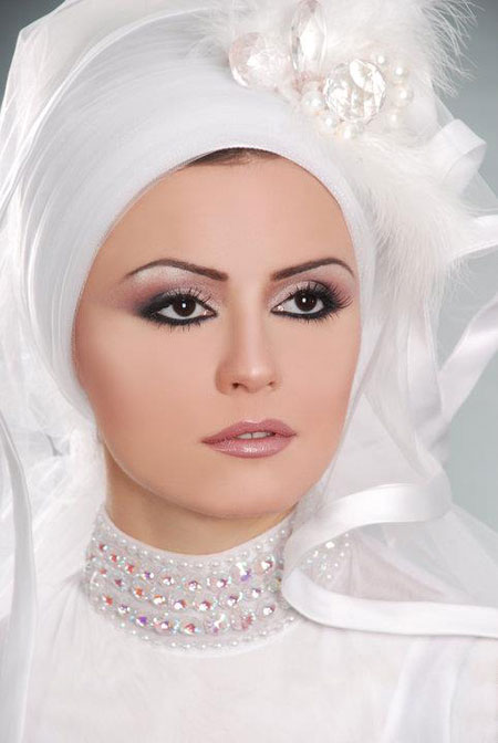 مدل های جدید تور عروس محجبه و باحجاب + میکاپ