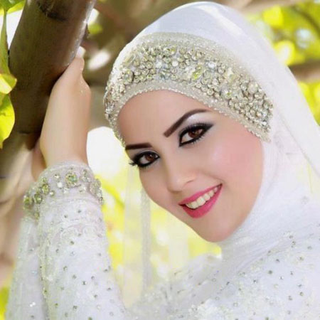 مدل های جدید تور عروس محجبه و باحجاب + میکاپ