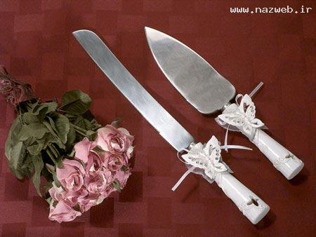 مدل های از تزیین چاقوی کیک عروس