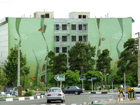 نقاشی های 3بعدی زیبا روی ساختمان ها در تهران نقاشی های 3بعدی زیبا روی ساختمان ها در تهران
