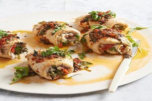 طرز تهیه ی رول مرغ با فلفل کبابی