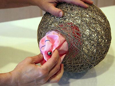 آموزش ساخت لوستر زیبا با کنف + (تصاویر)