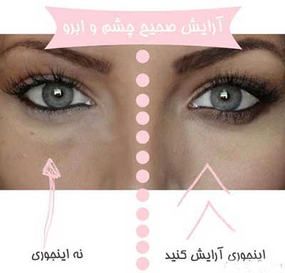 صحیح ترین روش آرایش چشم و ابرو را حتما بدانید (تصویر)