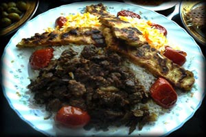 آشپزی پلو گوشت با کباب تابه ای مرغ آشپزی پلو گوشت با کباب تابه ای مرغ