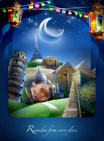 کارت پستال های زیبای ماه مبارک رمضان (نقاشی و کاریکاتور)