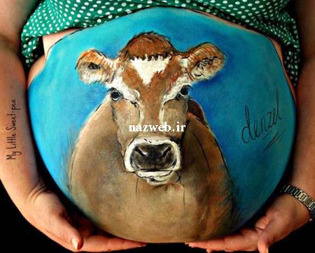 عکس های دیدنی انتخاب زنان باردار با شکم های رنگی!!!