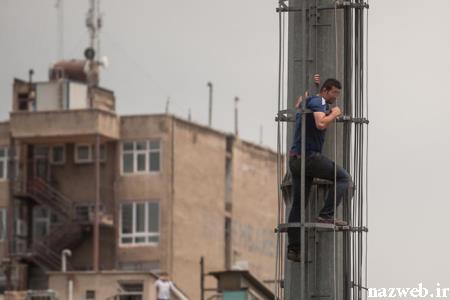 تصاویر خودکشی درمیدان هفت تیر تهران