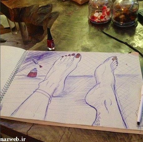 شاهکار هنری الناز شاکردوست با کمترین امکانات!! + عکس