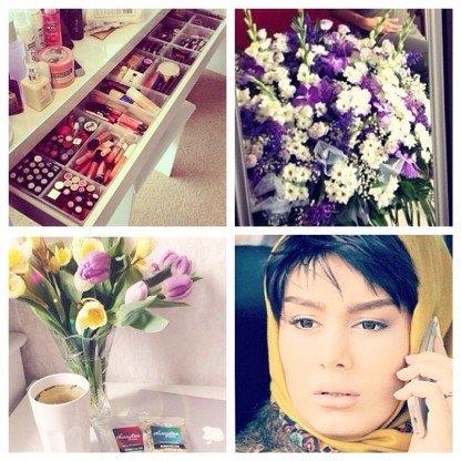 سحر قریشی با موهای تراشیده و لوازم آرایشش! + عکس