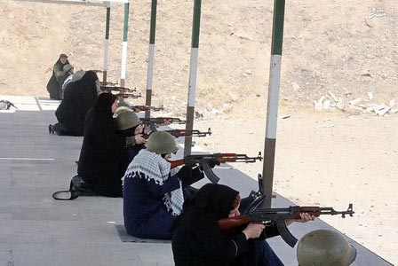 تصاویری از میدان تیرخواهران بسیجی