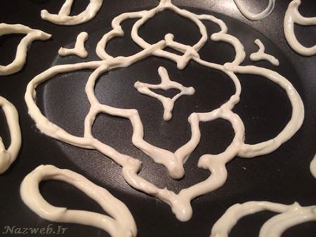 آموزش تصویری تهیه ته دیگ طرح دار 