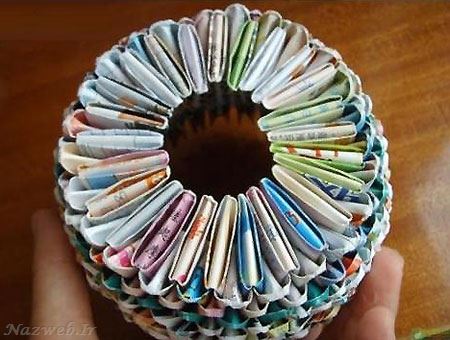 آموزش تصویری ساخت جامدادی زیبا با کاغذ