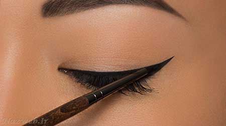 آموزش تصویری کشیدن خط چشم خاص و زیبا