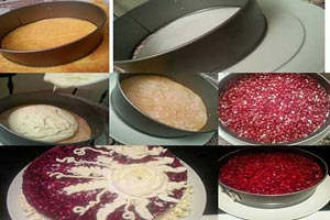چیز کیک انار و دستور تهیه آن