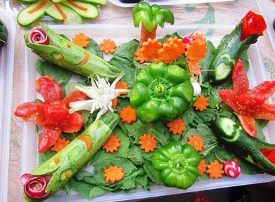 تزئین سبزی و سبزی آرایی (3)