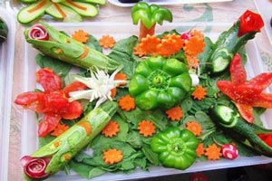 تزئین سبزی و سبزی آرایی (3)