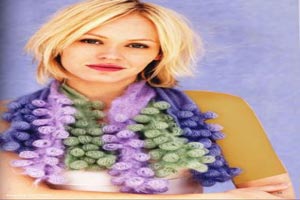آموزش تصویری بافت دو مدل شال گردن فانتزی
