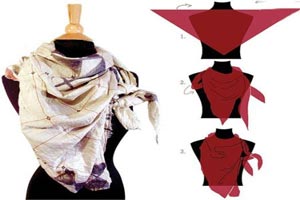 آموزش تصویری بستن شال و روسری خلاقانه