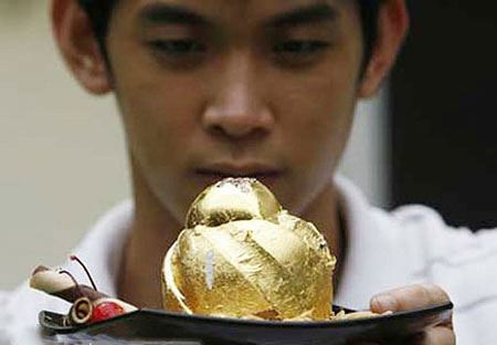 خوراکی هایی از جنس طلا برای پولدارها (عکس)