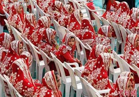 عکس های 191 عروس هندی در یک مراسم