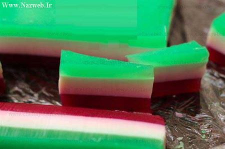 طرز تهیه تصویری ژله پرچم