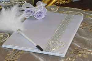 مدل های تزئین زیبای دفتر یادگاری عروسی