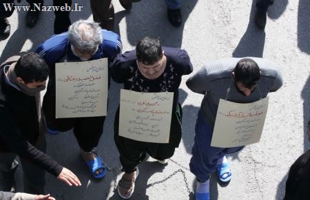 عکس های گرداندن 3 گردن کلفت شرور در خیابانهای مشهد