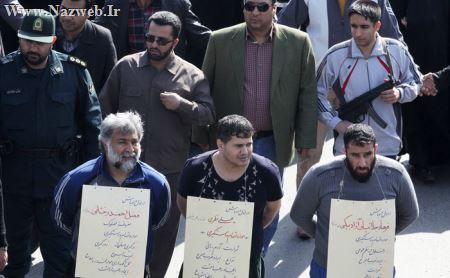 عکس های گرداندن 3 گردن کلفت شرور در خیابانهای مشهد
